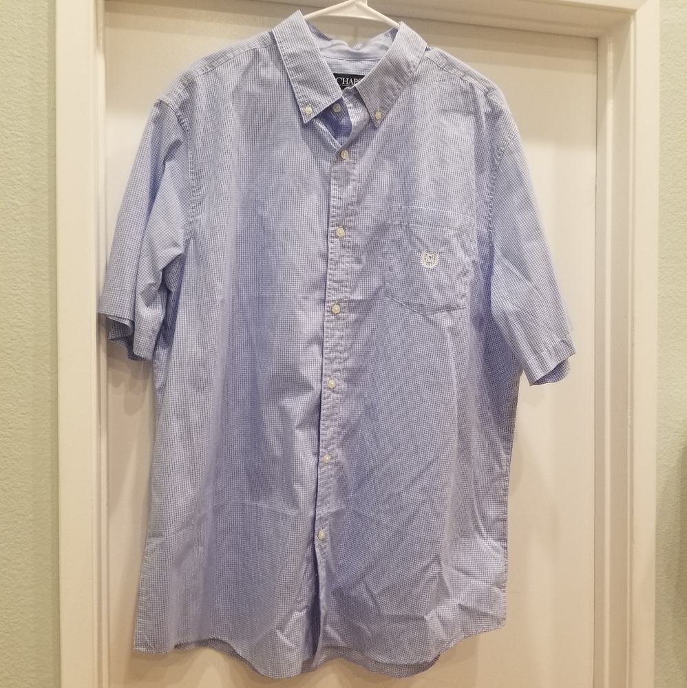 Chaps Shortsleeve Button Up